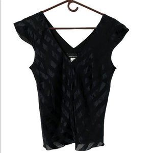 Jones of New York Sleeveless Vneck Top Size 6 Black